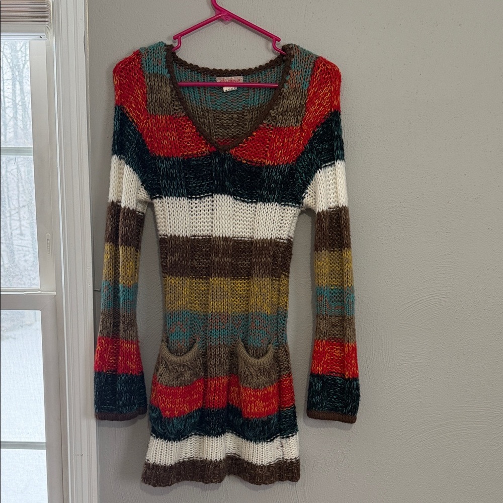 Hot & Delicious Multicolor Knit Sweater women sweater small